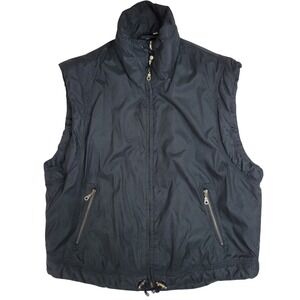 Tsunami Mens Padded Vest Black Mock Neck Full Zip Size Medium Korea